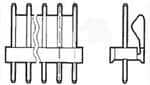 TE CONNECTIVITY 矩形连接器 - 针座 - 公插针 4-641119-5