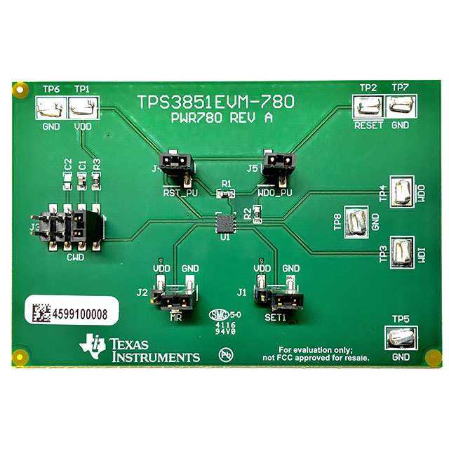 TEXAS INSTRUMENTS 评估、开发板开发工具 TPS3851EVM-780