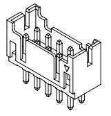 CJT/深圳长江连接器 矩形连接器 - 针座 - 公插针 A2006WV-2x9P