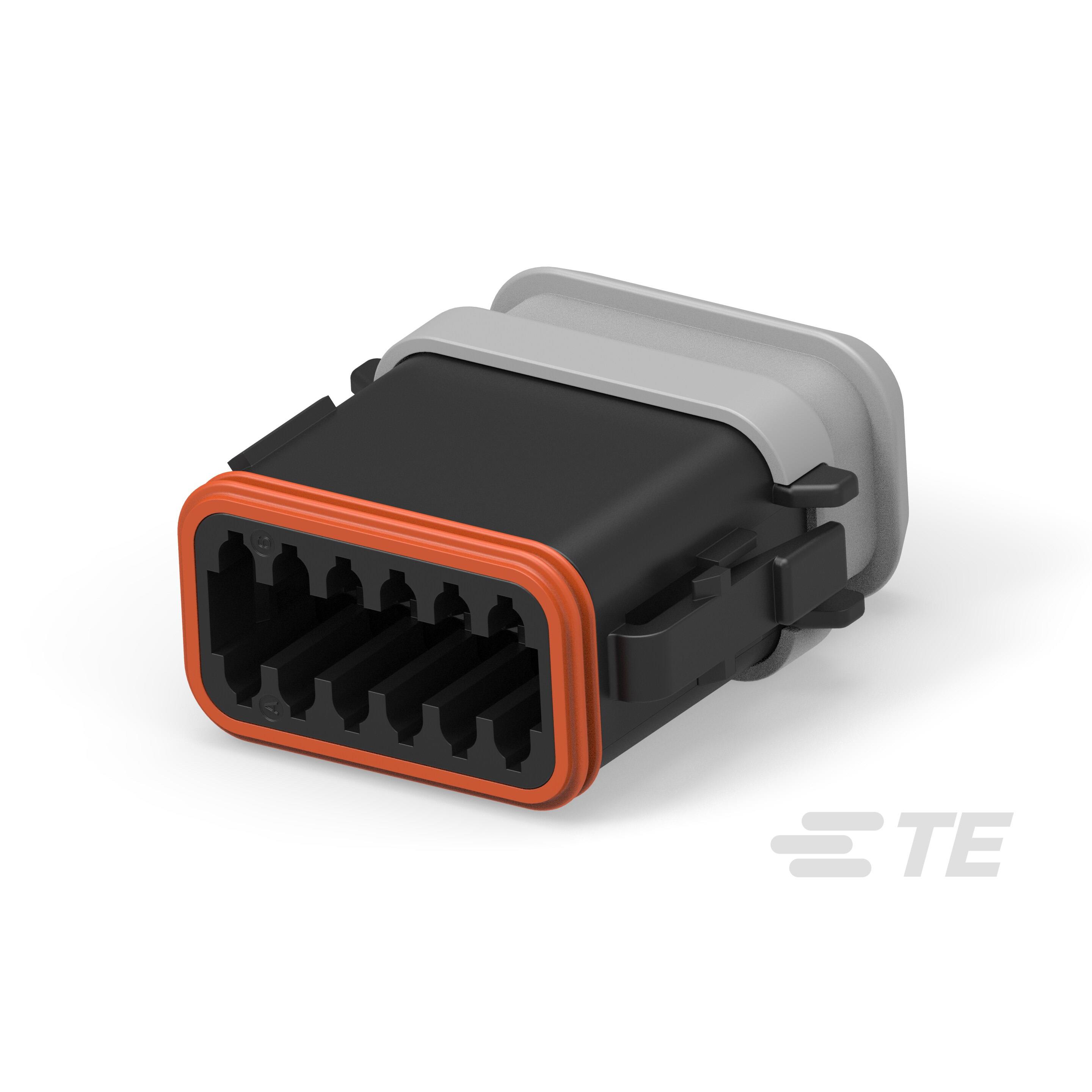 TE CONNECTIVITY 矩形连接器 - 外壳 DT06-12SB-E008