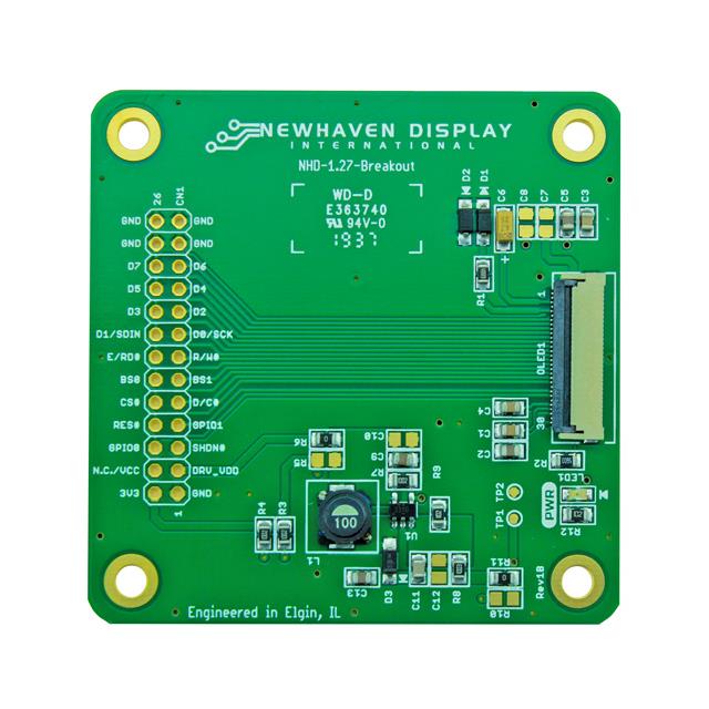 NEWHAVEN DISPLAY 评估、开发板开发工具 NHD-1.27-BREAKOUT