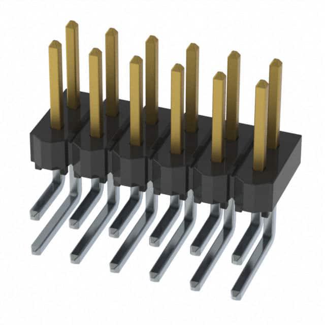 SAMTEC 矩形连接器 - 针座 - 公插针 HTSW-106-08-S-D-RA